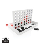 Jeu de puissance 4 pour cadeau publicitaire en bois Connect Four couleur blanc