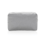 Trousse de toilette à logo en toile recyclée 285 g/m² EcoTrace Raw couleur gris troisième vue