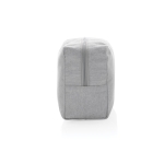 Trousse de toilette à logo en toile recyclée 285 g/m² EcoTrace Raw couleur gris cinquième vue