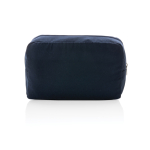 Trousse de toilette à logo en toile recyclée 285 g/m² couleur bleu marine troisième vue