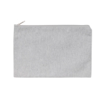 Trousse classique en toile recyclée 285g/m² pas cher EcoTrace Raw couleur gris deuxième vue