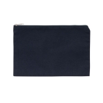 Trousse classique en toile recyclée 285g/m² pas cher EcoTrace Raw couleur bleu marine deuxième vue