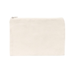 Trousse classique en toile recyclée 285g/m² pas cher EcoTrace Raw couleur blanc cassé deuxième vue
