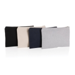 Trousse classique en toile recyclée 285g/m² pas cher EcoTrace Raw couleur blanc cassé vue générale