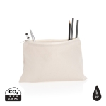 Trousse classique en toile recyclée 285g/m² pas cher EcoTrace Raw couleur blanc cassé