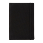 Carnet recyclé avec élastique A5 et pages lignées couleur noir quatrième vue