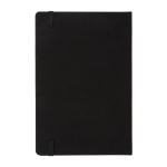 Carnet recyclé avec élastique A5 et pages lignées couleur noir cinquième vue