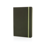 Carnet recyclé avec élastique A5 pages lignées GreenNotes couleur vert foncé