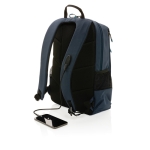Sac à dos polyvalent à USB, RFID et poche pour PC 15,6'' EcoLifestyle couleur bleu marine cinquième vue