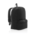 Sac à dos en toile recyclée non teintée 285g/m² Ecotrace Raw couleur noir