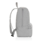 Sac à dos en toile recyclée non teintée 285g/m² Ecotrace Raw couleur gris troisième vue