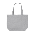 Sac shopping en toile recyclée avec poche 240 g/m2 EcoTrace Raw couleur gris troisième vue