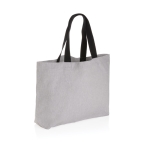 Grand sac personnalisé en lin recyclé EcoTrace Raw recyclé 240 g/m2 couleur gris