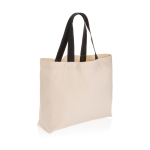 Grand sac personnalisé en lin recyclé EcoTrace Raw recyclé 240 g/m2 couleur blanc cassé