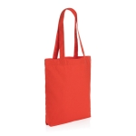 Tote bag personnalisé pas cher en toile recyclée EcoTrace® 285g/m2 couleur rouge