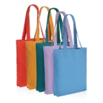 Tote bag personnalisé pas cher en toile recyclée EcoTrace® 285g/m2 couleur bleu ciel vue générale