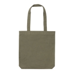 Sac promotionnel en toile recyclée non teintée 285g/m2 EcoTrace Raw couleur vert foncé deuxième vue