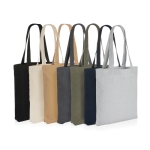 Sac promotionnel en toile recyclée non teintée 285g/m2 EcoTrace Raw couleur vert foncé vue générale
