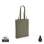 Sac promotionnel en toile recyclée non teintée 285g/m2 EcoTrace Raw couleur vert foncé