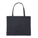 Sac shopping publicitaire spacieux recyclé 320 g/m2 Bleu Denim couleur bleu jean deuxième vue