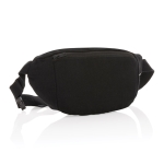 Sacs bananes personnalisés en toile recyclée 285 g/m² EcoTrace Raw couleur noir