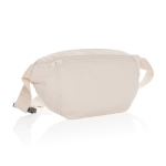 Sacs bananes personnalisés en toile recyclée 285 g/m² EcoTrace Raw couleur blanc cassé