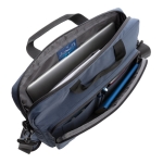 Sacoche écologique pour PC à poignée et bandoulière 15,6” Pocket RPET couleur bleu marine sixième vue