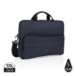 Sacoche écologique pour PC à poignée et bandoulière 15,6” Pocket RPET couleur bleu marine