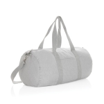 Sac de voyage d'entreprise en toile recyclée EcoTrace Raw couleur gris