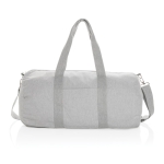 Sac de voyage d'entreprise en toile recyclée EcoTrace Raw couleur gris deuxième vue
