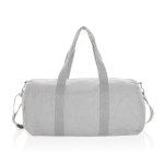 Sac de voyage d'entreprise en toile recyclée EcoTrace Raw couleur gris quatrième vue