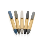 Stylos personnalisés en papier recyclé avec encre bleue EnviroPen couleur noir vue générale