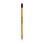 Crayon personnalisable infini en bambou avec gomme Bamboo BlackEraser couleur bois avec zone d'impression