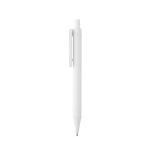 Stylo en matériaux recyclés encre bleue Dokumental® Bamboo Clip couleur blanc troisième vue