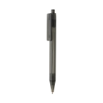 Stylo en matériaux recyclés transparents encre bleue X8 Transparent couleur noir