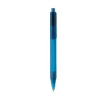 Stylo en matériaux recyclés transparents encre bleue X8 Transparent couleur bleu deuxième vue