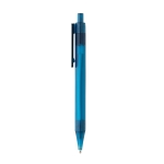 Stylo en matériaux recyclés transparents encre bleue X8 Transparent couleur bleu troisième vue