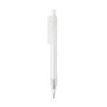 Stylo en matériaux recyclés transparents encre bleue X8 Transparent couleur blanc