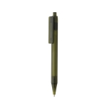 Stylo en matériaux recyclés transparents encre bleue X8 Transparent couleur vert foncé