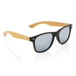 Lunettes de soleil en plastique recyclé et bambou UV400 BambuSun couleur noir