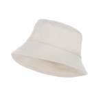Bob personnalisable avec logo en matériaux recyclés EcoTrace Raw couleur blanc cassé