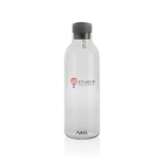 Bouteille de grande taille en plastique recyclé coloré 1 L Avira Atik couleur transparent vue avec logo