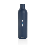 Bouteille en inox de grande capacité thermique 1 L Avira Avior couleur argenté vue avec logo