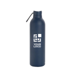 Bouteille en inox de grande capacité thermique 1 L Avira Avior couleur argenté avec zone d'impression