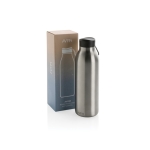 Gourde iostherme sans BPA avec poignée de transport 500 ml Avira Avior couleur argenté vue avec boîte