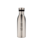 Gourde imprimée en inox recyclé antifuite sans BPA 500 ml couleur argenté avec zone d'impression