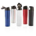 Thermos en inox avec bouchon à fermeture sécurisée 450ml Exclusive couleur bleu vue générale