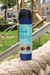 Thermos en inox avec bouchon à fermeture sécurisée 450ml Exclusive couleur bleu vue d'ambiance