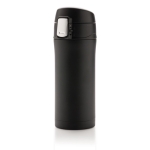 Bouteille en inox recyclé avec fermeture sécurisée 300ml Eco Roiboos couleur noir