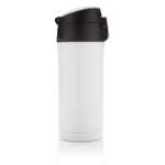 Bouteille en inox recyclé avec fermeture sécurisée 300ml Eco Roiboos couleur blanc troisième vue
